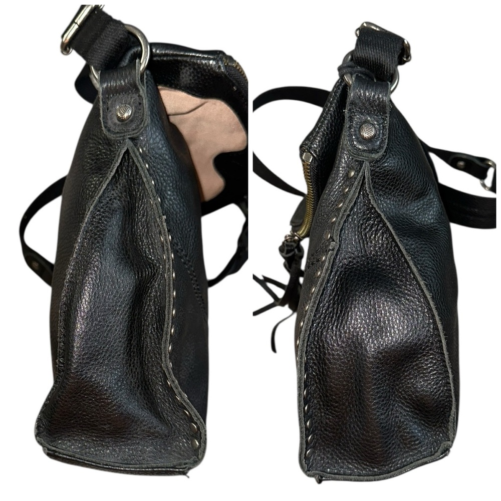 The Sak Silverlake Black Leather Silver Stud Studded Bag Purse Crossbody - Picture 7 of 15